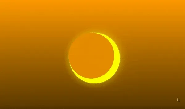 Behind the sun, css animation