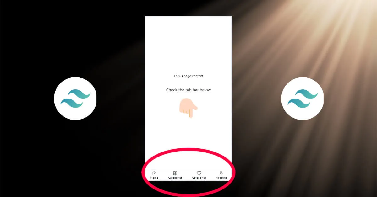 Tailwind CSS bottom navigation tabs component cover