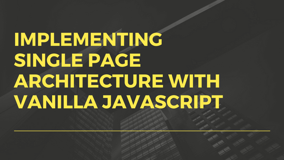 SPA with javascript