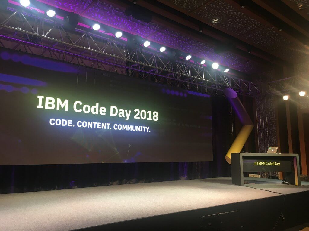 IBM Code day -
 stage