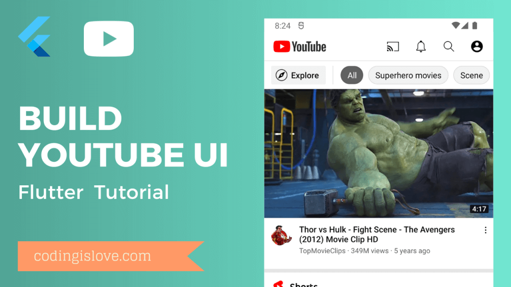 Build Youtube-ui Flutter Tutorial - Coding Is Love