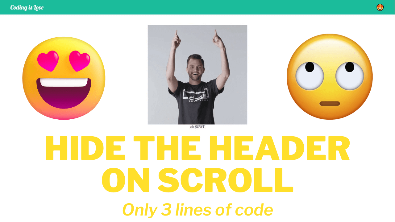 Hide header on scroll easily | Spotlight of the day series | hide sticky  header on scroll | autohide - Coding is Love