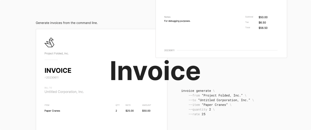 Generate invoice from command line