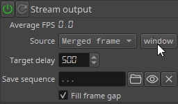 merged frame in stream output